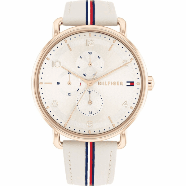 Дамски часовник Tommy Hilfiger 1782659 Classic, златист с кремав циферблат, кварцов механизъм