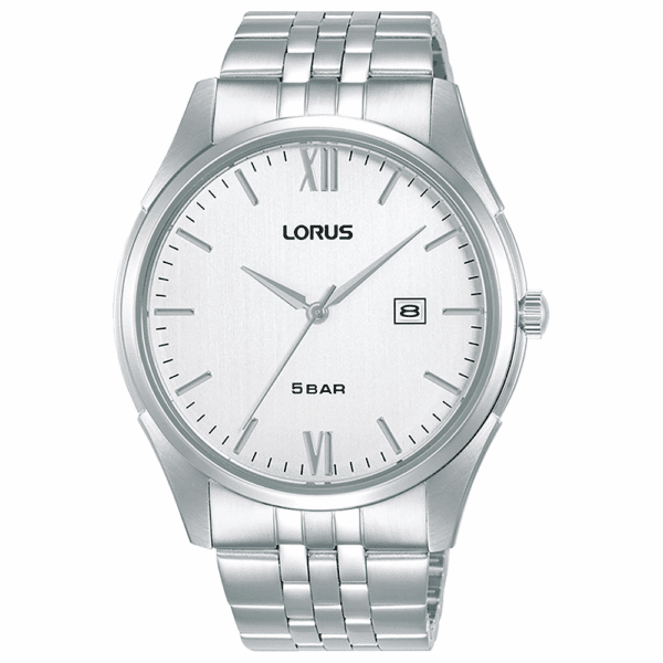 Часовник Lorus за мъже RH987PX9 Classic Silver Tone с бял циферблат